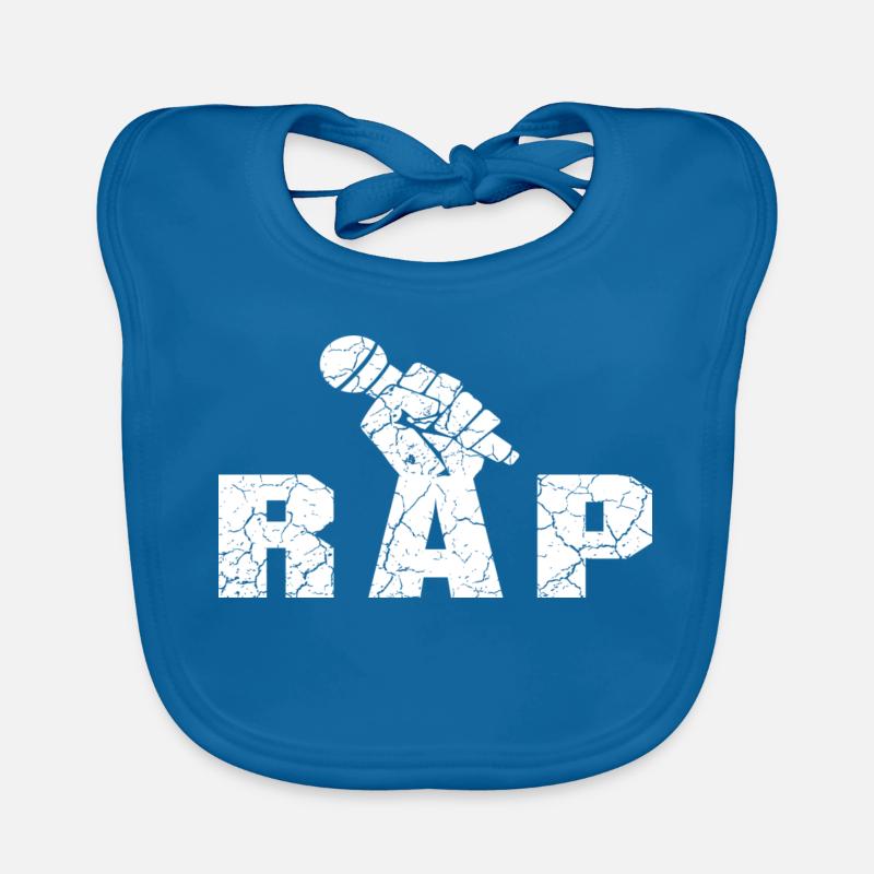 Rap Rapper Rap Style de Musique - Bavoir bio Bébé - bleu paon