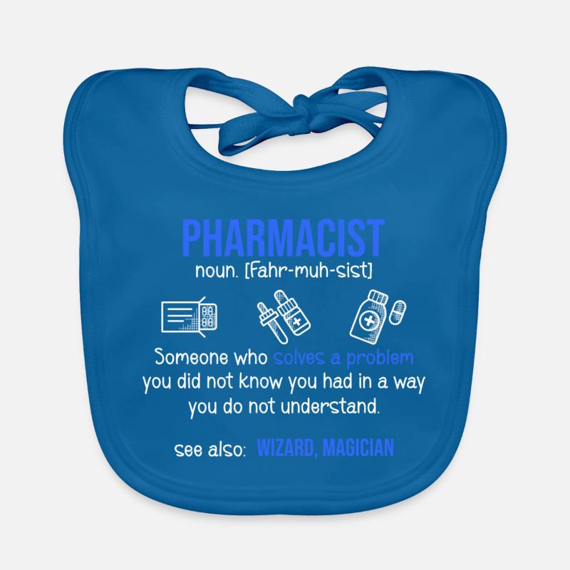Funny Pharmacist Definition Baby Bio-Lätzchen