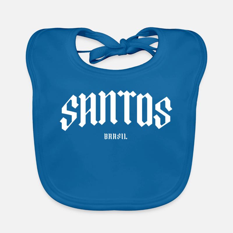 Santos Brasil Gothic Lettering Organic Baby Bibs