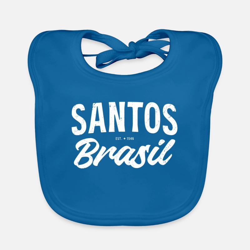 Santos Brasil Lettering Organic Baby Bibs