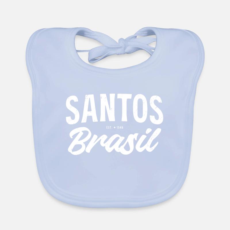 Santos Brasil Lettering Organic Baby Bibs