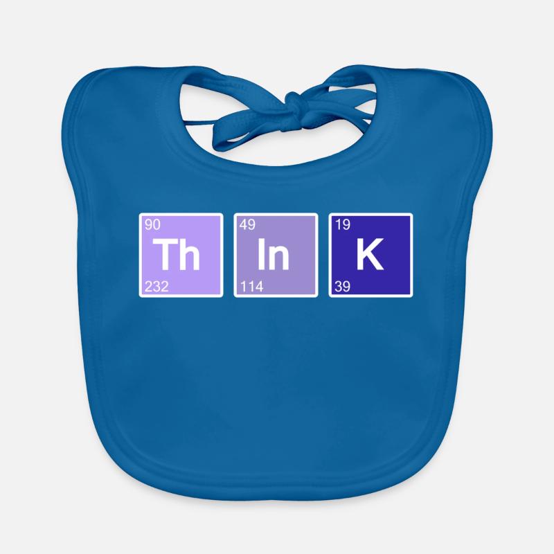 Think (bleu) Bavoir bio Bébé