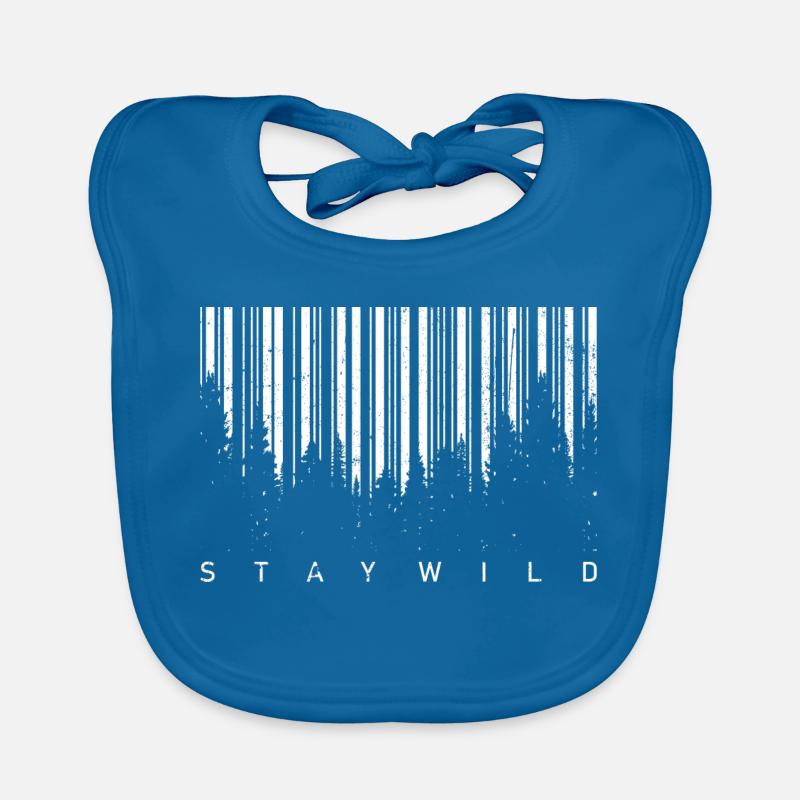 Forest Barcode Silhouette Organic Baby Bibs