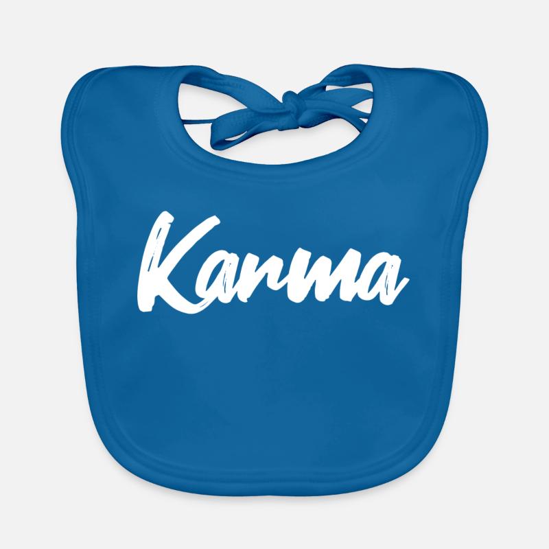 Karma - Bavoir bio Bébé - bleu paon