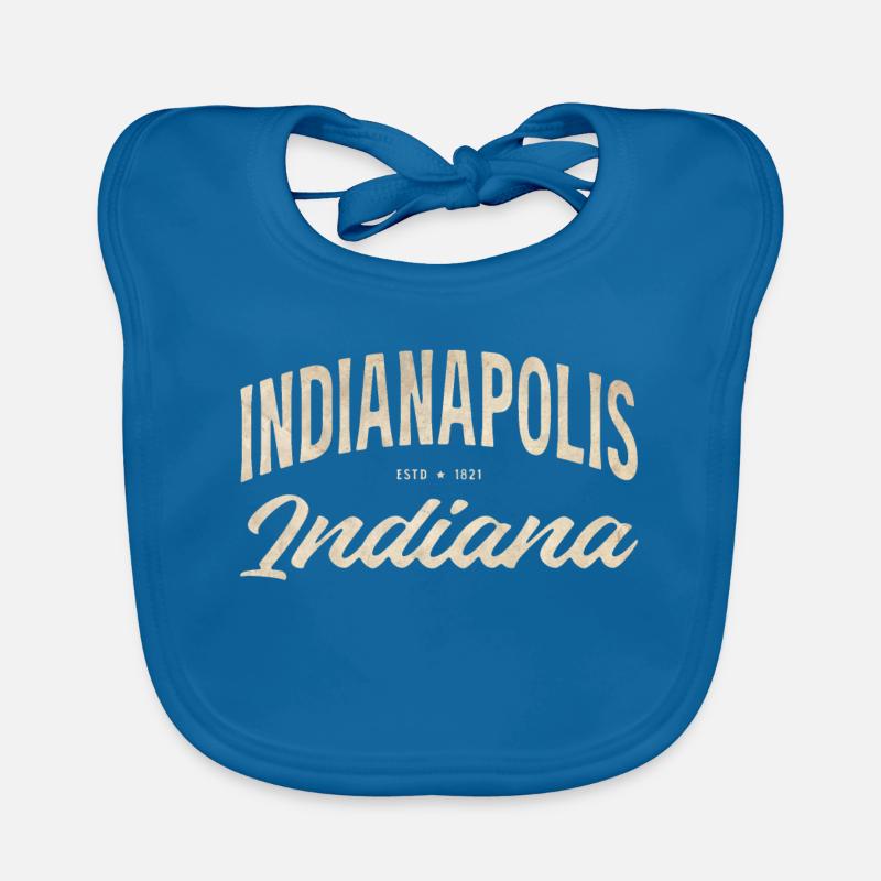Vintage Indianapolis Script Logo Baby Bio-Lätzchen