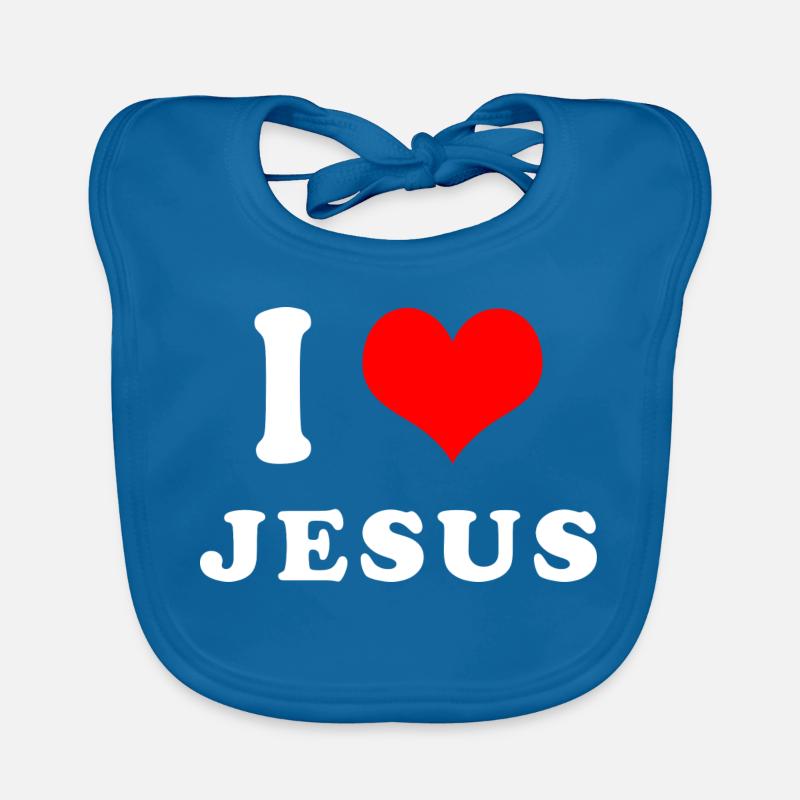 Ich liebe Jesus Baby Bio-Lätzchen