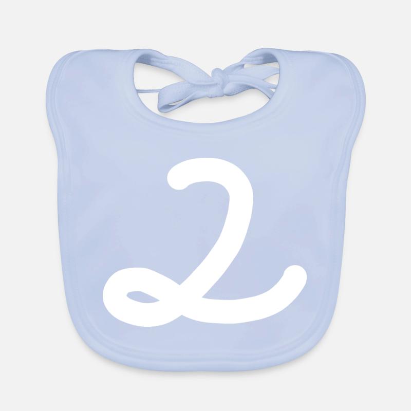 2 Numéro deux blanc Bavoir bio Bébé