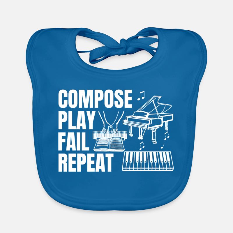 Composing Play Fail Repeat Organic Baby Bibs