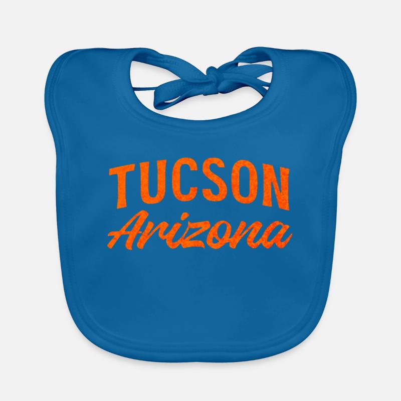 Tucson Arizona Retro Script Organic Baby Bibs
