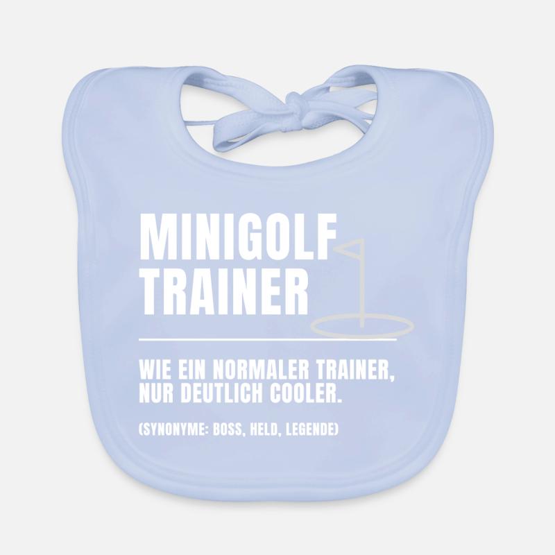 Minigolf Trainer Definition Baby Bio-Lätzchen