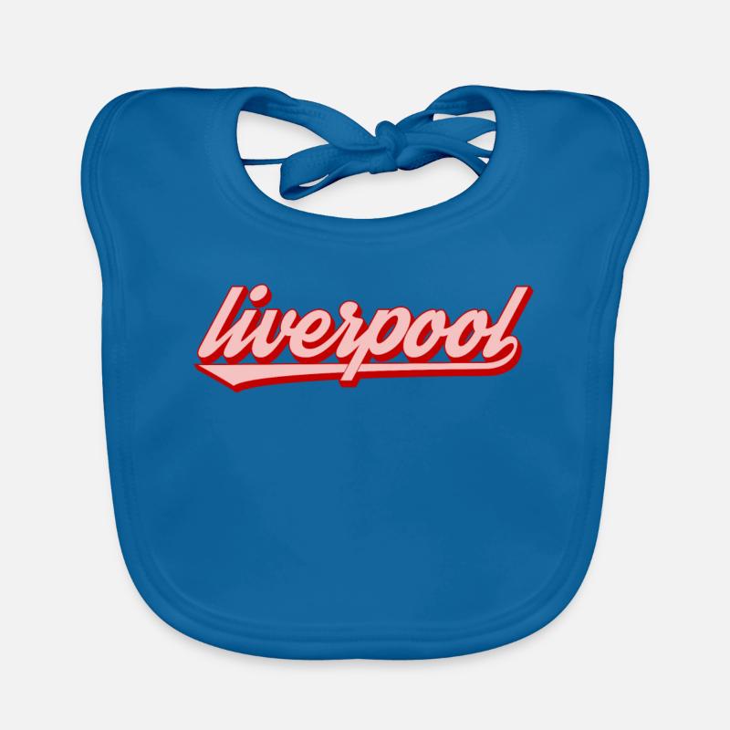 Liverpool Lettering Red Graphic Description: Gesc Organic Baby Bibs