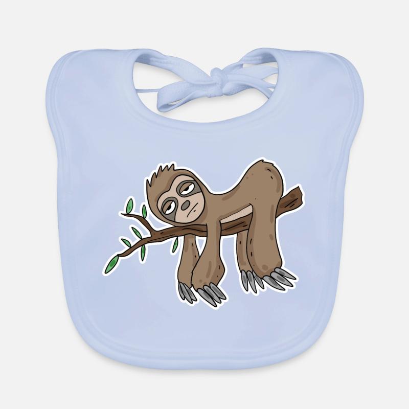 Sloth Organic Baby Bibs