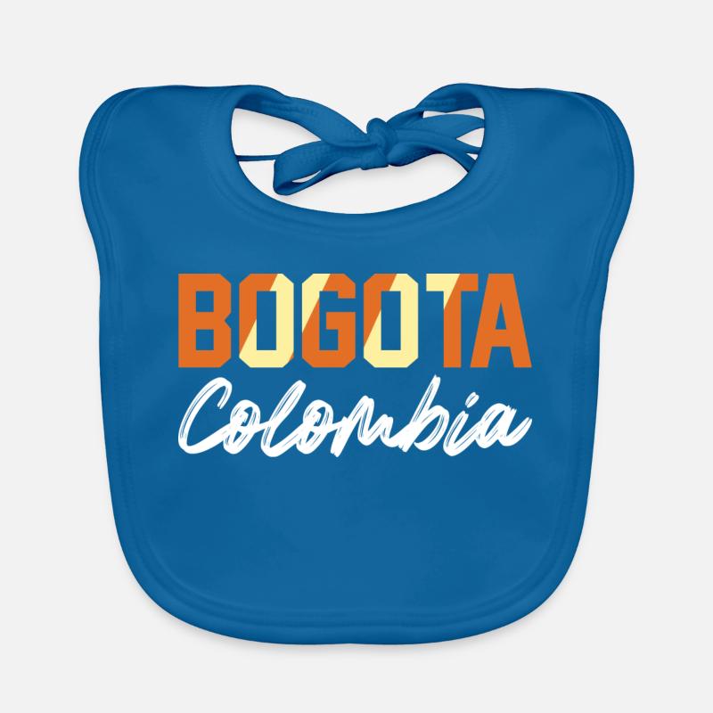 Conception du logo de la ville de Bogotá en Colombie - Bavoir bio Bébé - bleu paon