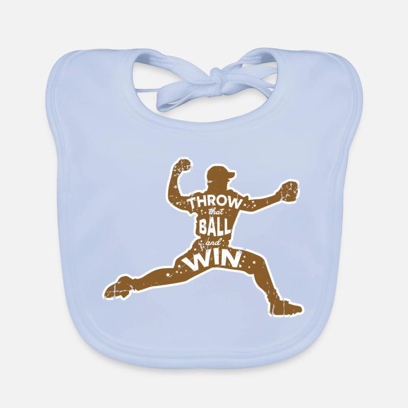 Baseball throw Organic Baby Bibs