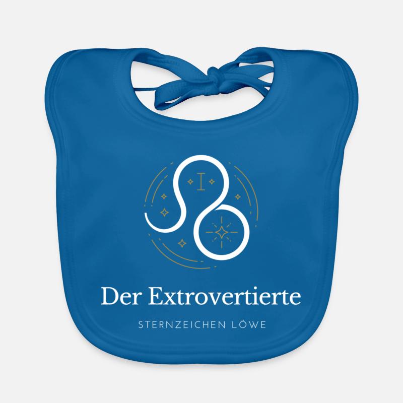 Der Extrovertierte - Sternzeichen Löwe - Baby Bio-Lätzchen - Pfauenblau