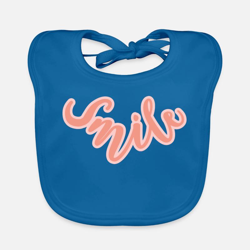Sourire - Bavoir bio Bébé - bleu paon