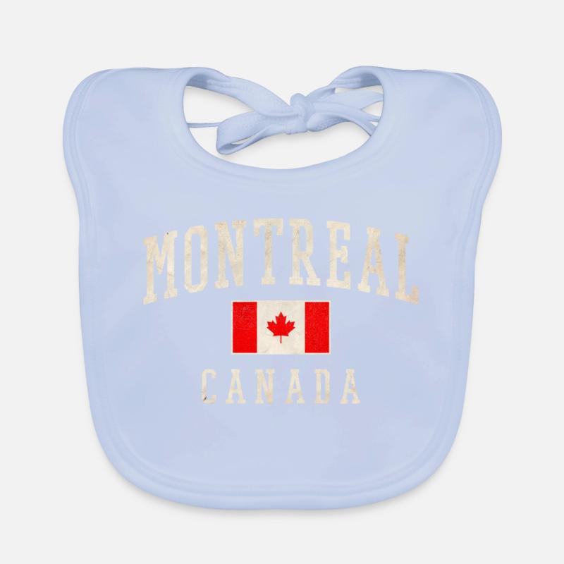 Montreal Canada Distressed Flag Baby Bio-Lätzchen