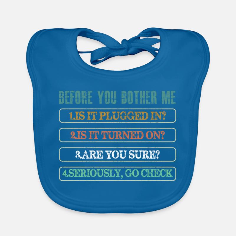 Information Technology Tech Technical Support Organic Baby Bibs