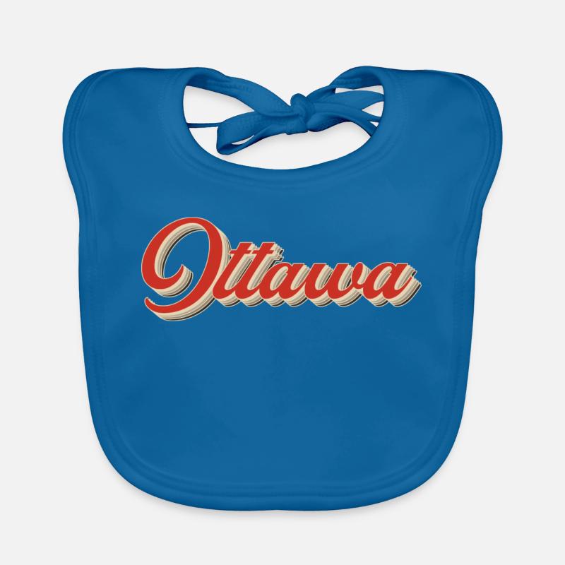 Calgary Canada Lettering – Retro Typography Organic Baby Bibs