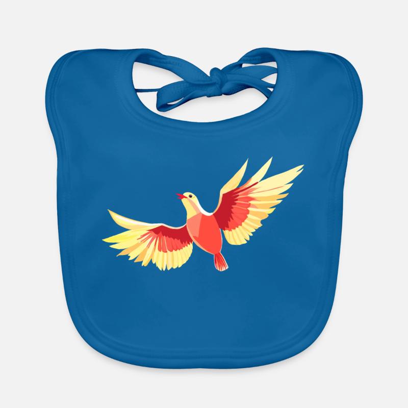 Bird hovering in the sky Organic Baby Bibs
