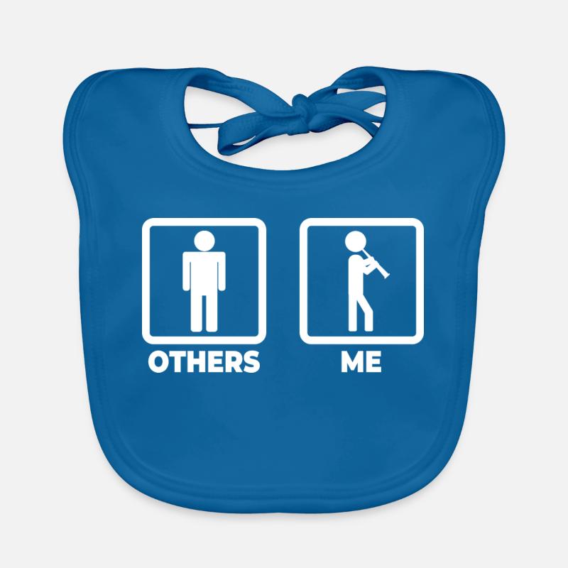 Clarinet stick figure Organic Baby Bibs