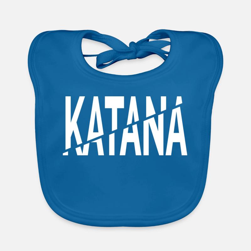 Katana-Schnitt - Baby Bio-Lätzchen - Pfauenblau