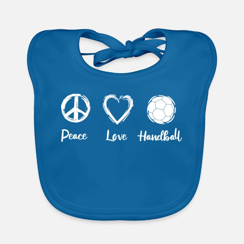 Peace Love Handball Organic Baby Bibs