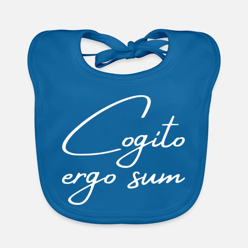 Cogito ergo sum - I think, therefore I am Organic Baby Bibs