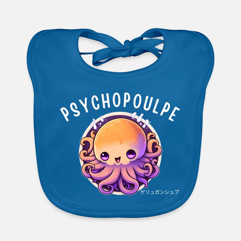 Psyche Rainbow Octopus Organic Baby Bibs