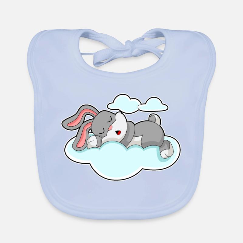 Nuages endormis de lapin Bavoir bio Bébé