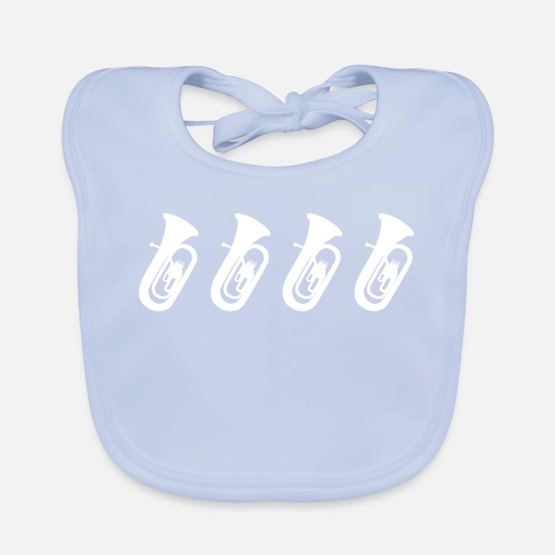 Tuba Drawing Organic Baby Bibs