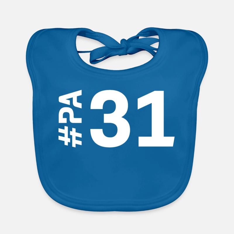 PA31 - Bavoir bio Bébé - bleu paon
