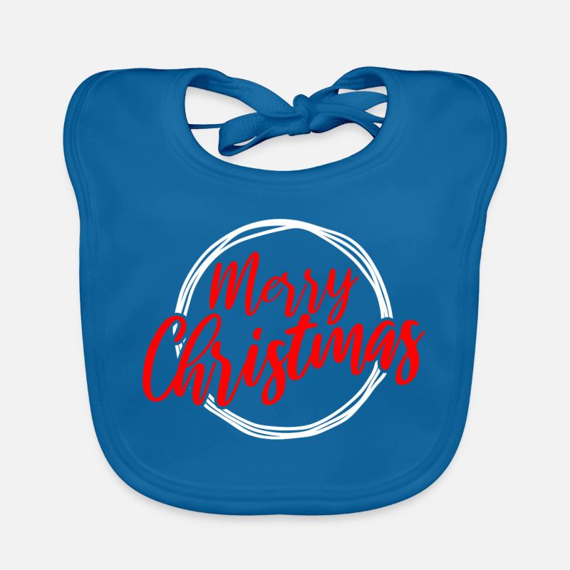 Joyeux Noël Script Circle Bavoir bio Bébé