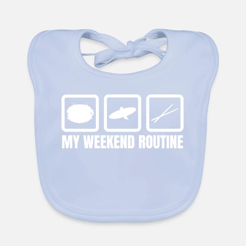 Routine du week-end du batteur Bavoir bio Bébé