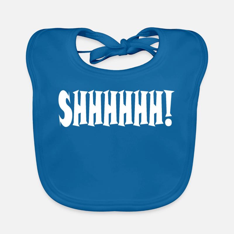 Shhhhh! Minimalist typography Organic Baby Bibs
