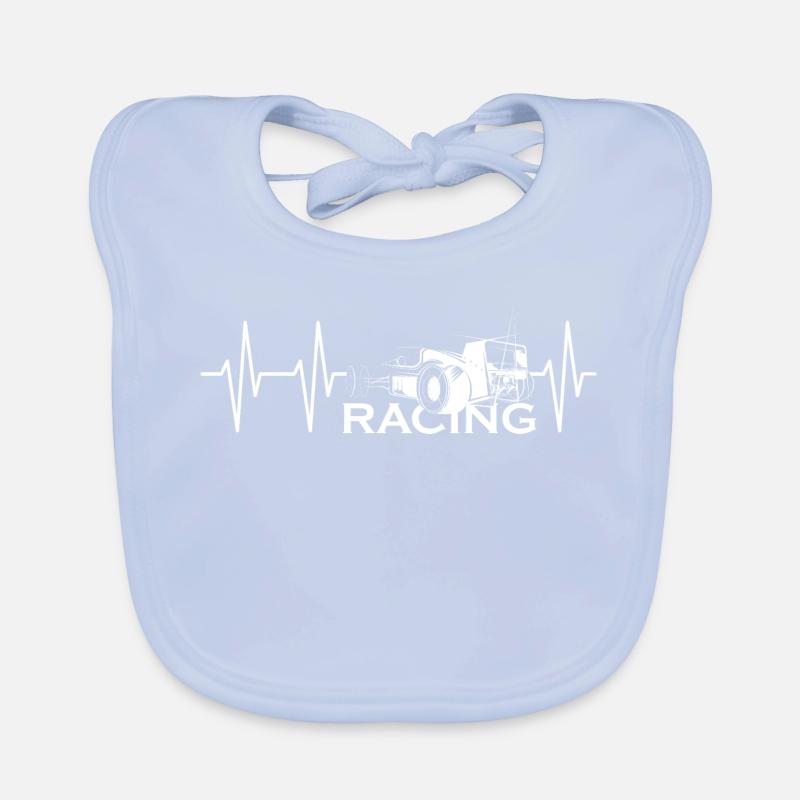 Pulse Formula Sketch Heartbeat Course de voitures de course Bavoir bio Bébé
