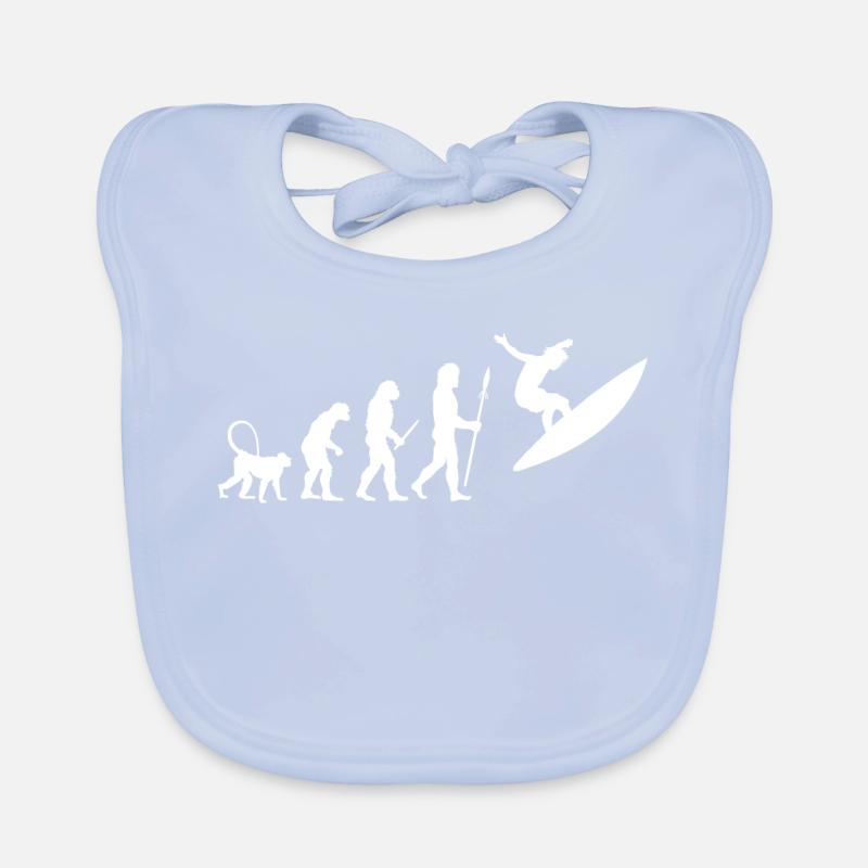 Evolution of surfing Organic Baby Bibs