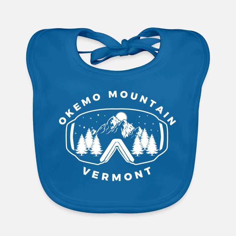 Okemo Vermont Ski Mountain Organic Baby Bibs