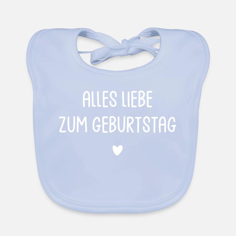 Alles Liebe zum Geburtstag Herzchen Baby Bio-Lätzchen