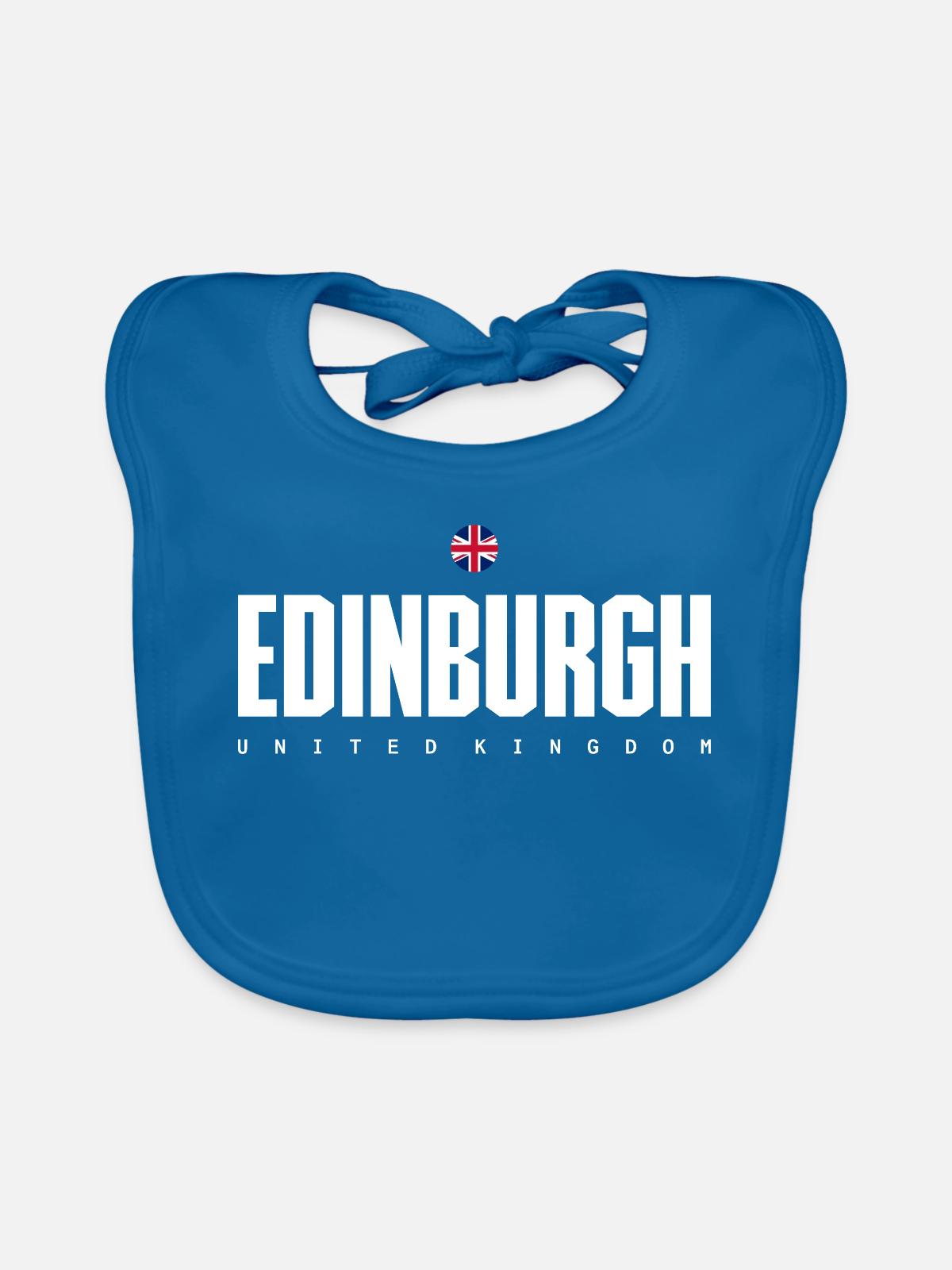 Edinburgh - Baby Bio-Lätzchen - Pfauenblau - Vorne