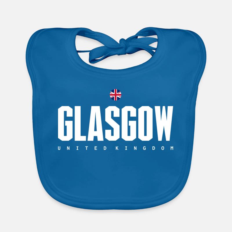 Glasgow - Baby Bio-Lätzchen - Pfauenblau