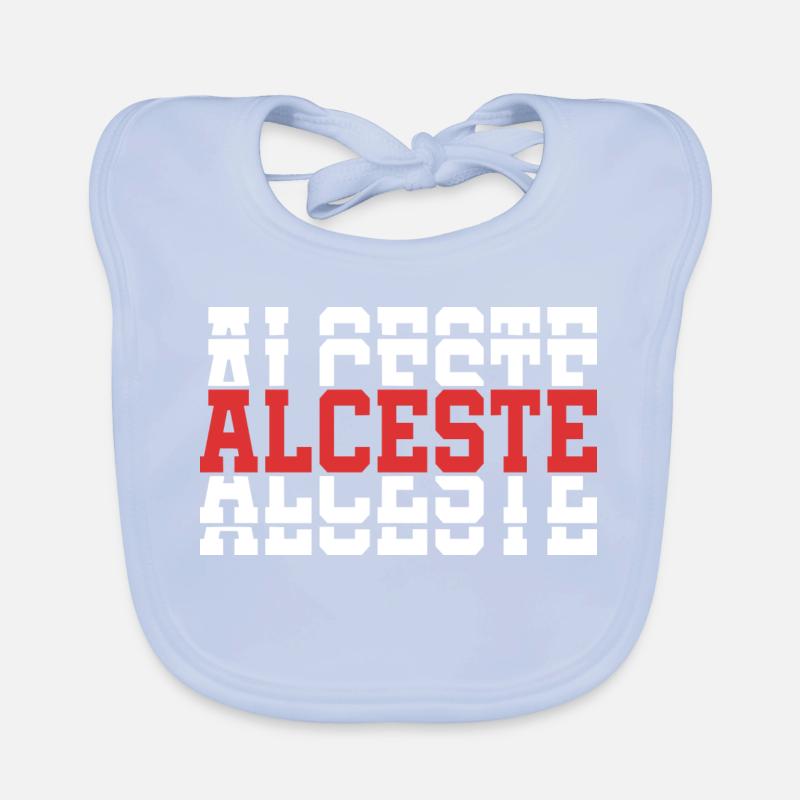 Alceste T-Shirt Geschenkidee gestapelter Text Baby Bio-Lätzchen
