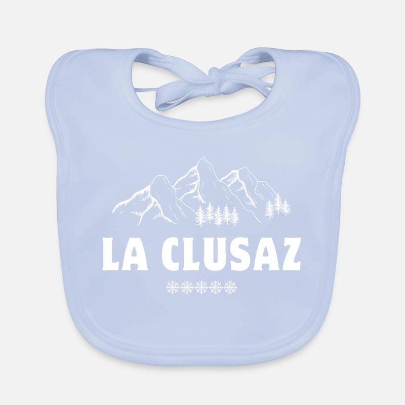 skiing, ski resort, La Clusaz Organic Baby Bibs