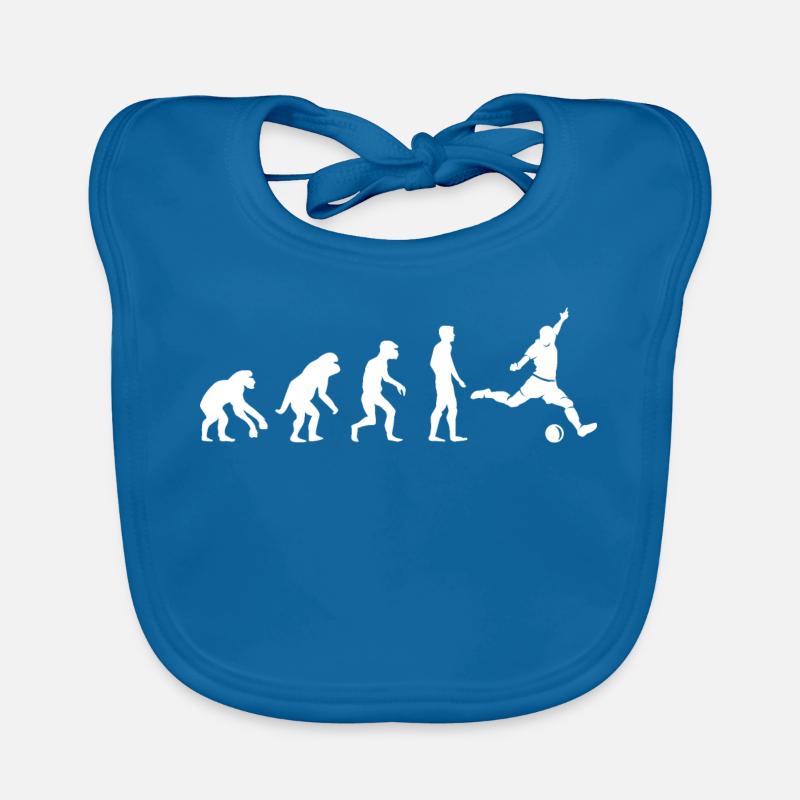 Football Evolution Monkey Funny Designs Fan Logo Bavoir bio Bébé