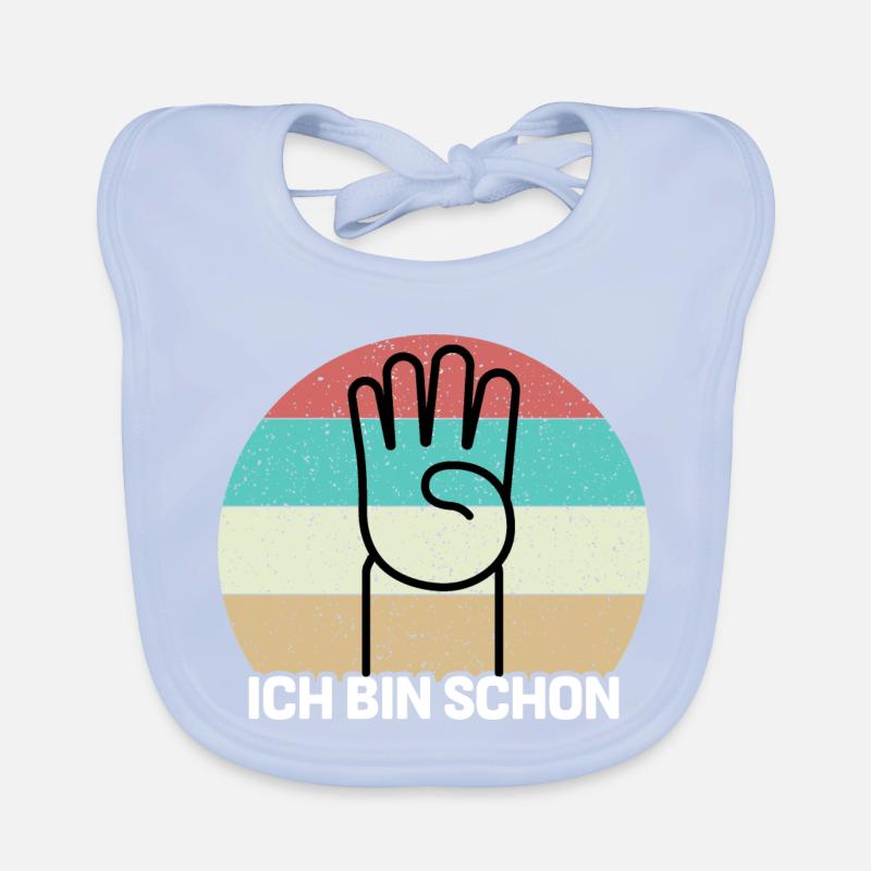 Ich bin schon 4 Baby Bio-Lätzchen