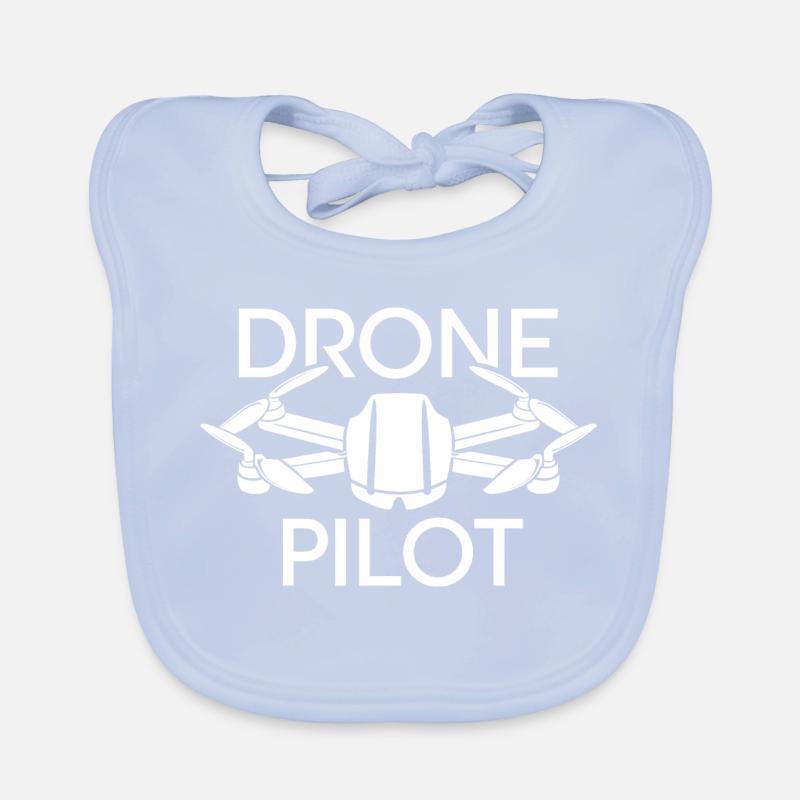 drone pilot logo icon aviator icon Organic Baby Bibs