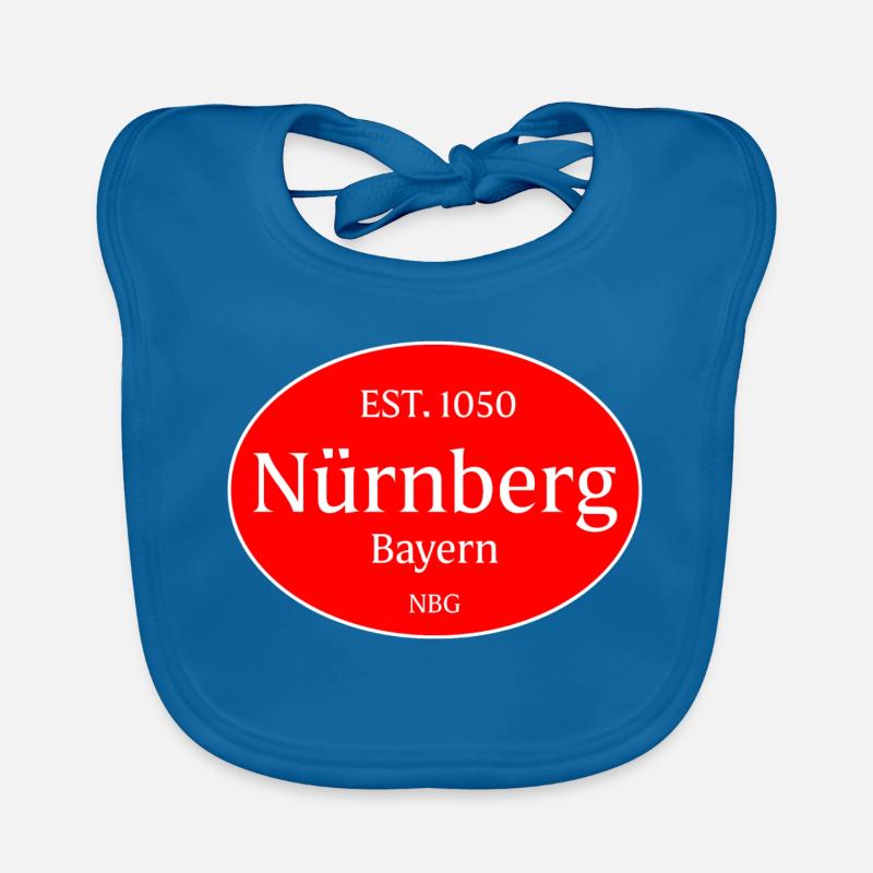 Nürnberg Emblem Retro Oval Baby Bio-Lätzchen