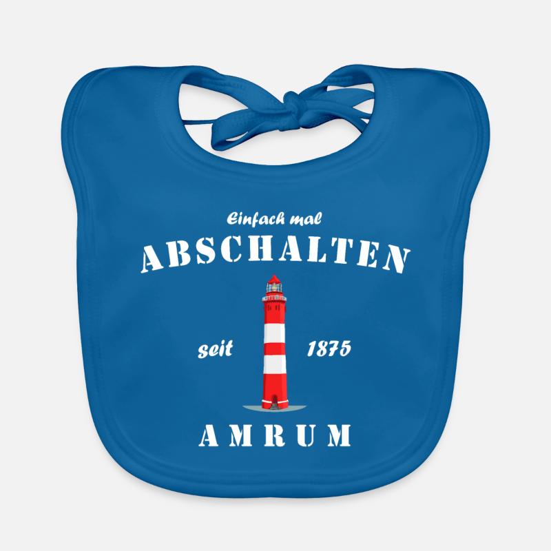 Leuchtturm auf Amrum, Einfach mal Durchatmen Baby Bio-Lätzchen