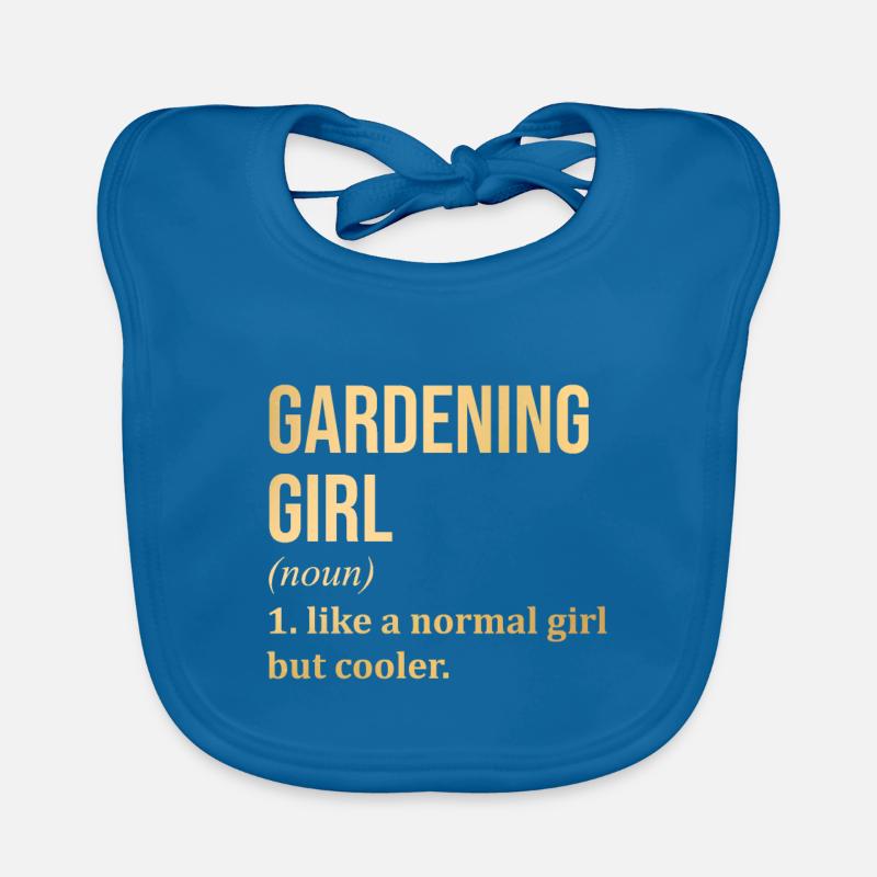 Gartenarbeit - Baby Bio-Lätzchen - Pfauenblau