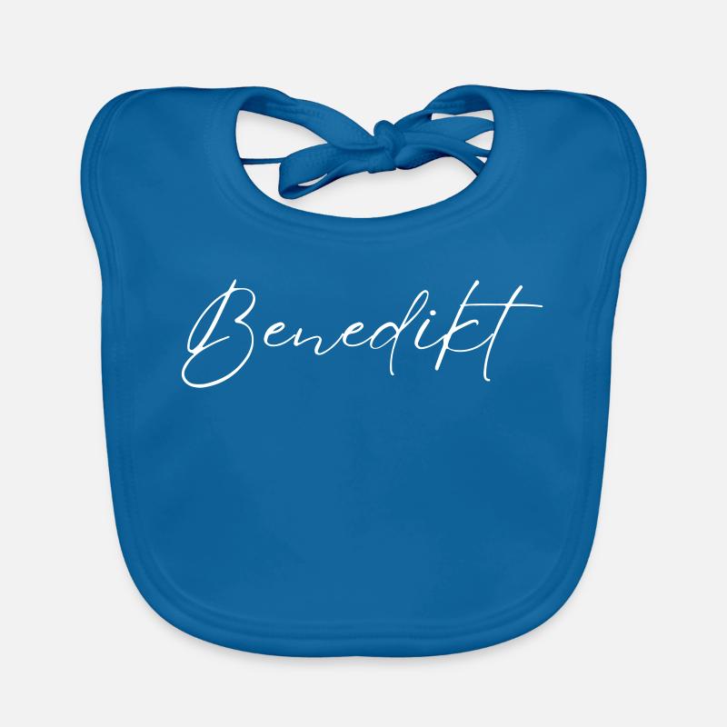 Benedict Nom avec B Nom de garçon Garçon Naissance Bébé Bavoir bio Bébé